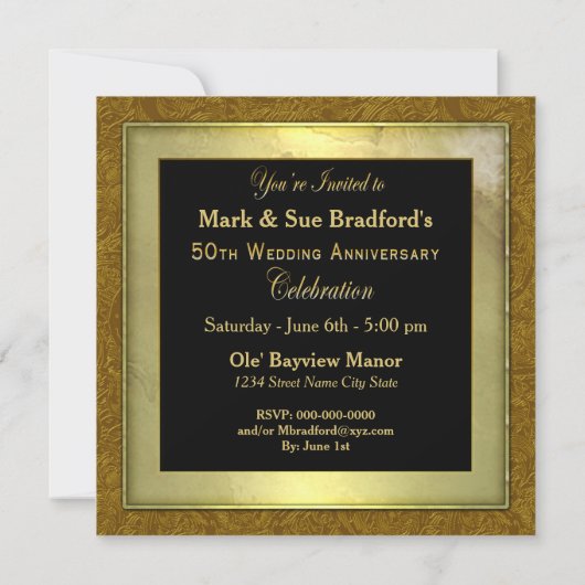Einladung zum 50. Hochzeitstag - Foto Beilage (Rückseite)