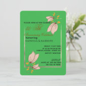 Einladung zum 50. Hochzeitstag, Greenery-Hochzeits (Stehend Vorderseite)