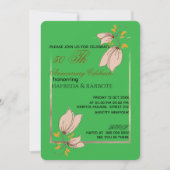 Einladung zum 50. Hochzeitstag, Greenery-Hochzeits (Vorderseite)