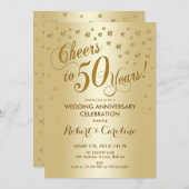 Einladung zum 50. Hochzeitstag in Gold (Vorne/Hinten)