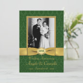 Einladung zum 50. Hochzeitstag in Grün (Stehend Vorderseite)