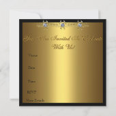 Einladung zum 50. Hochzeitstag Party Gold (Rückseite)