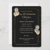 Einladung zum 50. Hochzeitstag Verziert Gold (Rückseite)