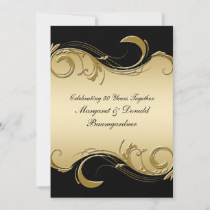 Einladung zum 50. Hochzeitstag - Vintage