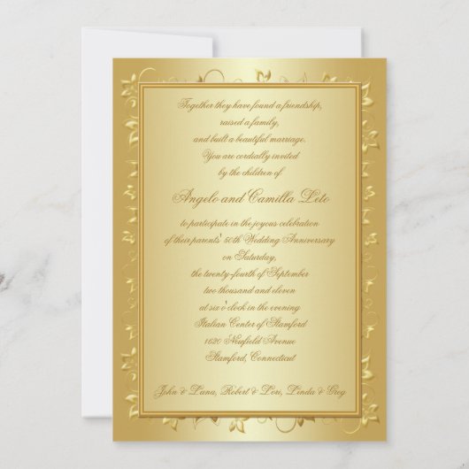 Einladung zum 50. Jahrestag (Rückseite)