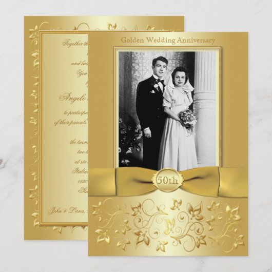 Einladung zum 50. Jahrestag (Vorne/Hinten)