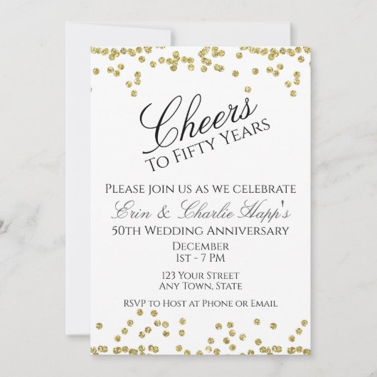 Einladung zum 50. Jahrestag (Vorderseite)
