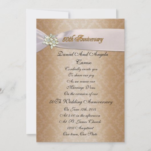 Einladung zum 50. Jahrestag (Vorderseite)