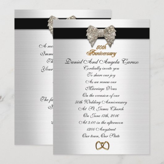 Einladung zum 50. Jahrestag (Vorne/Hinten)