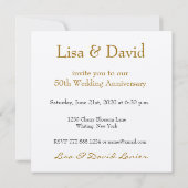 Einladung zum 50. Jahrestag - GOLD-Rose (Rückseite)