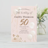 Einladung zum 50-jährigen Geburtstag (Stehend Vorderseite)