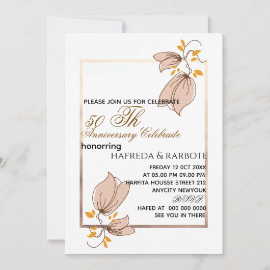 Einladung zum 50-jährigen Jubiläum, Grüne Wedding (Vorderseite)