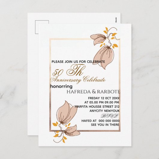 Einladung zum 50-jährigen Jubiläum, Grüne Wedding (Vorne/Hinten)