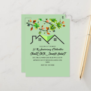 Einladung zum 50-jährigen Jubiläum, Grüne Wedding  Postkarte