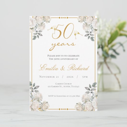 Einladung zum 50. Jubiläum (Stehend Vorderseite)