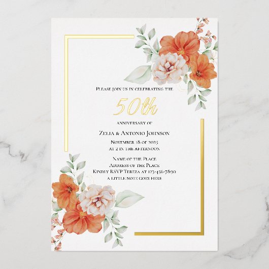 Einladung zum 50. Jubiläum (Vorderseite)