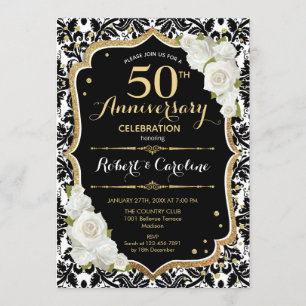 Einladung zum 50. Jubiläum - Gold Black