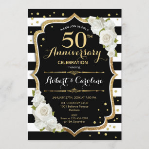 Einladung zum 50. Jubiläum - Gold Black