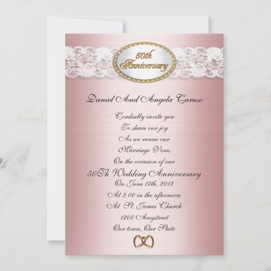 Einladung zum 50. Jubiläum Tradition (Vorderseite)