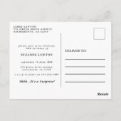 Einladung zum 50. und fabelhaften Black & Gold Geb Postkarte (Rückseite)