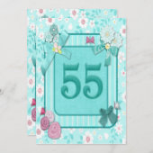 Einladung zum 55. Geburtstag (Vorne/Hinten)