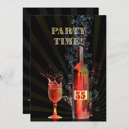 Einladung zum 55. Geburtstag (Vorne/Hinten)