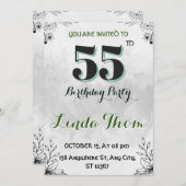 Einladung zum 55. Geburtstag (Vorne/Hinten)