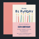 Einladung zum 55. Geburtstag Funny Birthday Candle<br><div class="desc">Einladung zum 55. Geburtstag Funny Birthday Candle</div>