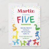 Einladung zum 5. Geburtstag (Vorderseite)