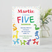 Einladung zum 5. Geburtstag (Stehend Vorderseite)