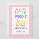 Einladung zum 5. Geburtstag (Vorderseite)