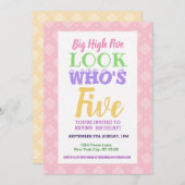 Einladung zum 5. Geburtstag (Vorne/Hinten)