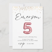 Einladung zum 5. Geburtstag (Vorderseite)