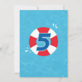 Einladung zum 5. Geburtstag in 5 Pool (Rückseite)