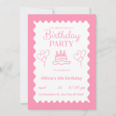 Einladung zum 5. Geburtstag: Sparkle & Fun (Vorderseite)