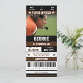 Einladung zum 60. Fußballticket Geburtstag (Stehend Vorderseite)