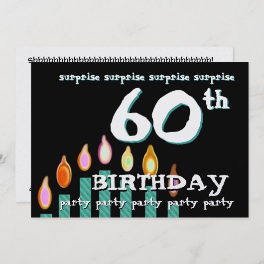 Einladung zum 60. Geburtstag (Vorne/Hinten)