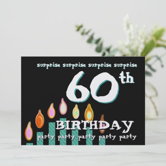 Einladung zum 60. Geburtstag (Stehend Vorderseite)