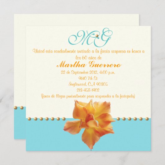 Einladung zum 60. Geburtstag (Vorne/Hinten)