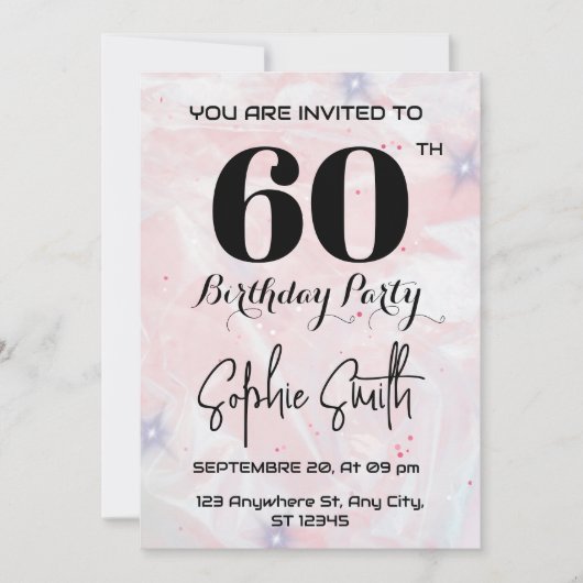 Einladung zum 60. Geburtstag (Vorderseite)