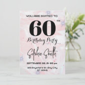 Einladung zum 60. Geburtstag (Stehend Vorderseite)