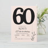 Einladung zum 60. Geburtstag (Stehend Vorderseite)