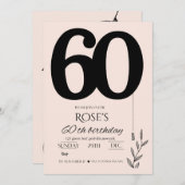 Einladung zum 60. Geburtstag (Vorne/Hinten)