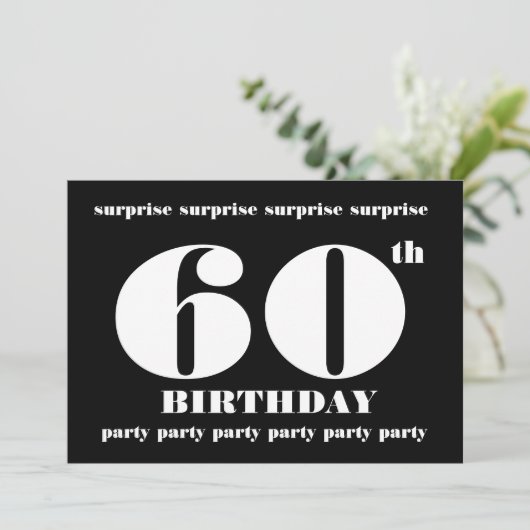 Einladung zum 60. Geburtstag (Stehend Vorderseite)