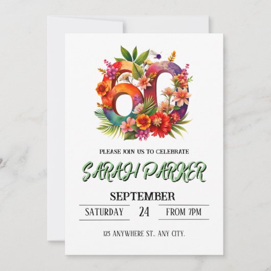 Einladung zum 60. Geburtstag (Vorderseite)
