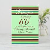 Einladung zum 60. Geburtstag (Stehend Vorderseite)