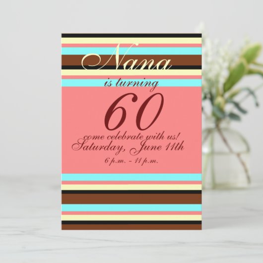 Einladung zum 60. Geburtstag (Stehend Vorderseite)