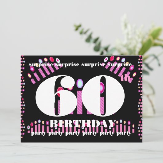 Einladung zum 60. Geburtstag (Stehend Vorderseite)