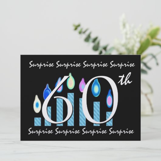 Einladung zum 60. Geburtstag (Stehend Vorderseite)