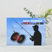 Einladung zum 60. Geburtstag - Angeln, Eintauchen (Stehend Vorderseite)